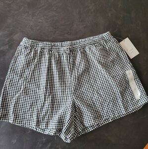Black and White Checkered Shorts